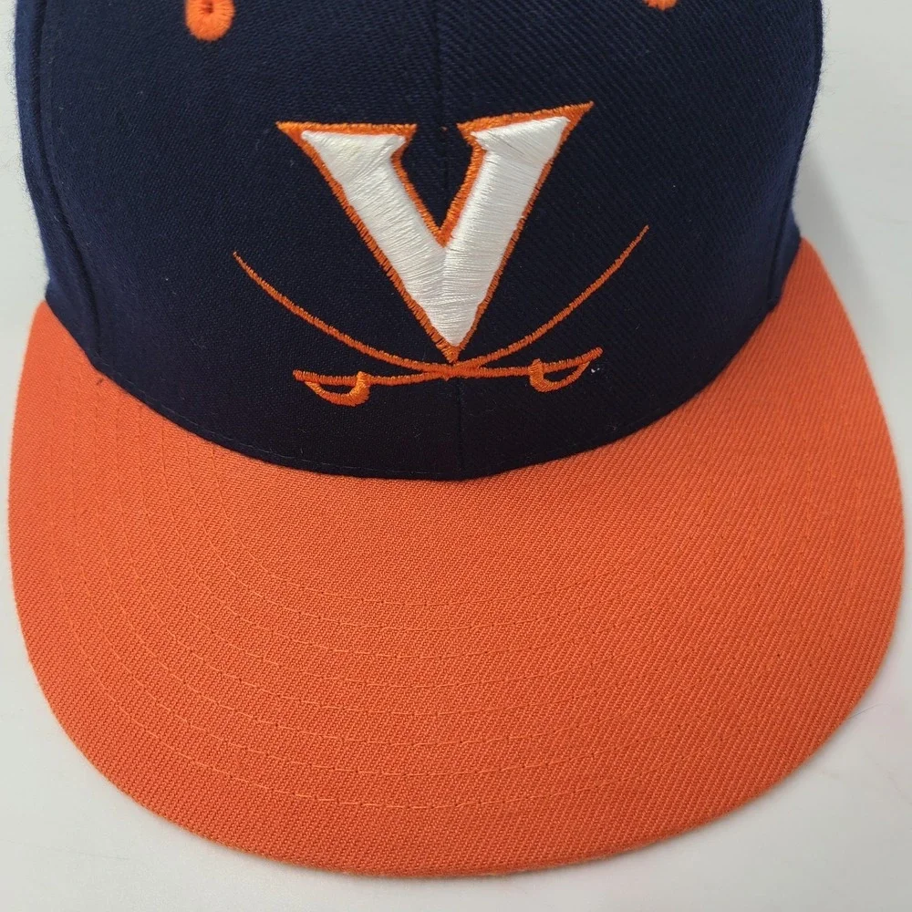 Virginia‎ Cavaliers Hat Fitted 6 3/4 Zephyr Blue Orange Wool Blend Wahoos NCAA